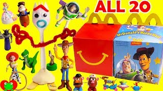 Opening Toy Story 4 McDonalds Happy Meal Toys Full Set 20 [upl. by Moht]