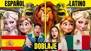 🇪🇸 ESPAÑOLES REACCIONAN a DOBLAJE LATINO VS ESPAÑOL Y LLORAN DE LA RISA 😂🇲🇽 PELICULAS DE DISNEY [upl. by Anertal]