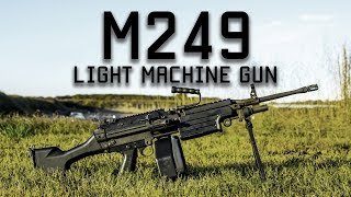 M249 Squad Automatic Weapon SAW  How to Load Unload and Shoot  Tactical Rifleman [upl. by Audras701]