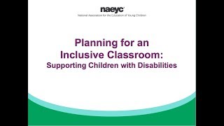 Webinar Planning for an Inclusive Classroom [upl. by Jessee]