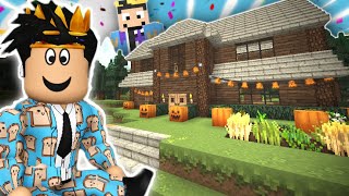 DECORATING MY MINECRAFT HOUSE FOR HALLOWEEN [upl. by Noseaj]