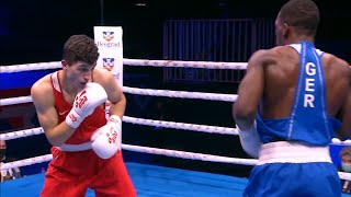 Quarterfinals 75kg BIZHAMOV Dzhambulat RBF vs SCHUMANN Kevin GER  AIBA WCHs 2021 [upl. by Barbabra]