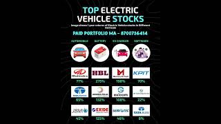 Top EV Sector Stocks 📈  Best stocks to buy now stockmarket [upl. by Perrin]