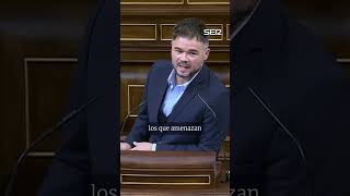 Rufián tras pronunciar varios anglicismos quot¿Les suenan lo usanquot [upl. by Intisar]