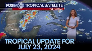 Tropical Update Two systems being monitored in the Pacific no developments in Atlantic [upl. by Kailey]