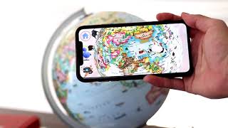 Replogle Globe 4 Kids 10quot diameter World globe with Augmented Reality App [upl. by Eelnyl]