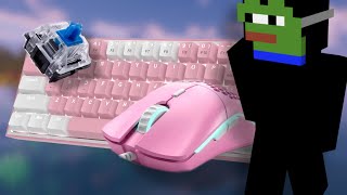 HANDCAM Clucky Keyboard amp Mouse Sounds ASMR DexLand BedWars [upl. by Yraillih]