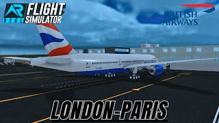 quotRFS  Real Flight Simulatorquot British Airway  B777200  London  Paris  Trip Report  Aviation [upl. by Didi]