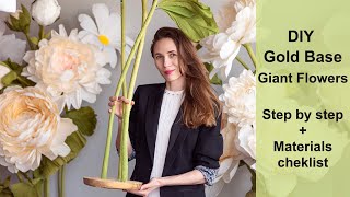 How to make the Base for Giant Paper Flowers Giant Flower Stand Tutorial [upl. by Ahsaercal]