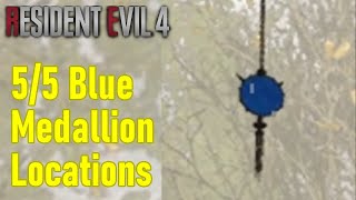 Resident Evil 4 remake destroy the blue medallions 55 all farm locations [upl. by Ferretti]