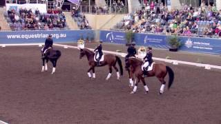 The Sydney CDI 2107  The Four Horsemen of Dressage NSW crowd favourite in the Quadrille [upl. by Nirda]