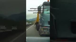 Sebuah lori muatan berat dengan pemanduan yang sangat cuai dan membahayakan pengguna lebuhraya [upl. by Hilarius190]