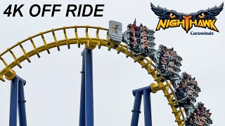 Nighthawk 4K OFF Ride POV Carowinds Charlotte NC [upl. by Rillings]