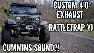 1993 Jeep Wrangler 40 YJ  Awesome Exhaust  Cummins Diesel Sound Rattletrap YJ [upl. by Eahsan]