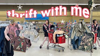 THRIFT WITH ME  finding Winter essentials at MASSIVE thrift store [upl. by Ignace]