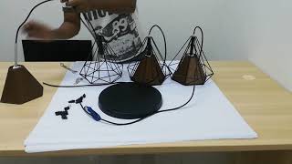 How to Install Pendant Light  deCasa Lighting Installation Diamond Light Black Brown Round Base [upl. by Fenn]