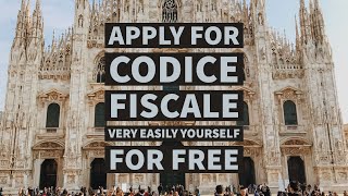 Apply for Codice Fiscale very easily yourself for free [upl. by Nnayram]