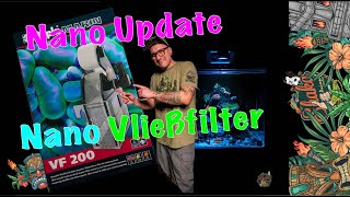 Nano Update Einbau Nano Meerwasser Aquarium Vließfilter Dupla Marin VF 200 [upl. by Nic866]