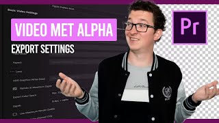 Een VIDEO met TRANSPARANTE ACHTERGROND exporteren  Alpha kanaal export in Adobe Premiere Pro [upl. by Eph]