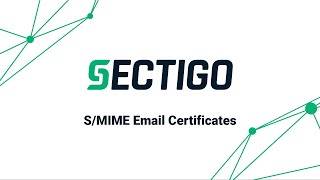 Sectigo SMIME Email Encryption amp Signing Certificates [upl. by Brentt368]