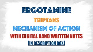 Ergotamine and Triptans mechanism of action in migraine attack [upl. by Yatnwahs]