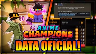 FINALMENTE DATA OFICIAL DE LANÃ‡AMENTO DO NOVO JOGO DO DAIREB  ANIME CHAMPIONS SIMULATOR [upl. by Cad]