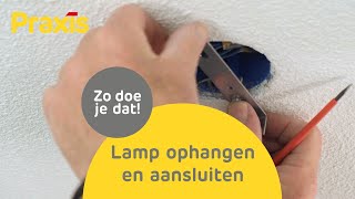 Lamp ophangen en aansluiten  Zo hang je een lamp op aan het plafond  Praxis [upl. by Denney]