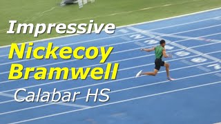 Impressive Nickecoy Bramwell  Calabar Top of the pack in Class 3 100m  Camperdown Classics 2022 [upl. by Alaecim]