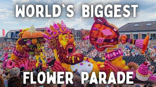 WORLDS BIGGEST FLOWER PARADE 2022  Bloemencors  Corso Zundert  Van Gogh house [upl. by Ahseya]