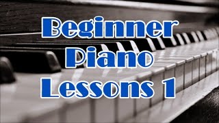 Piano Lessons For Beginners Lesson 1  How To Play Piano Part 1  Easy [upl. by Iong]