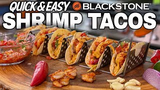 Spicy Shrimp Tacos  Blackstone Griddle [upl. by Martinic]