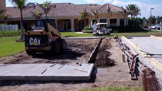 SHUFFLEBOARD COURT CONSTRUCTION PROCESS Preliminary Phase 2  Pouring Concrete for Playing Surface [upl. by Anirhtak642]