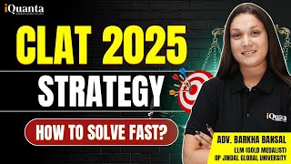 CLAT Strategy 2025  How to solve fast [upl. by Hanyaz]