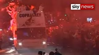 Sergio Ramos Drops Trophy After Real Madrid Win Spanish Cup [upl. by Aihcsrop342]