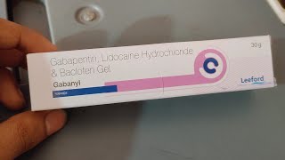 Gabanyl Gel Uses in Hindi। Gabapentin  Lidocaine Baclofen Gel Uses Dose  Side effect painkiller [upl. by Debee]