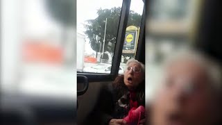 Roma immigrato insultato e picchiato sul bus da unanziana [upl. by Rufe]