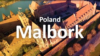 Poland Malbork  drone video 4K [upl. by Naahs]