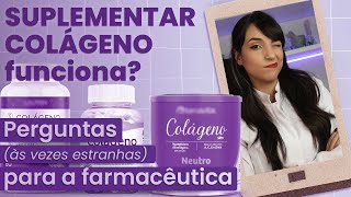 Suplemento de colágeno funciona  Perguntas para a farmacêutica  22 [upl. by Cristiona]