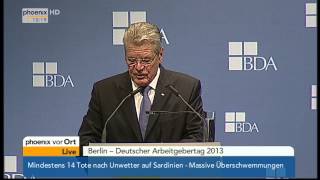 Arbeitgebertag  Rede von Joachim Gauck am 19112013 [upl. by Lanny]