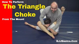 BJJ Basics Triangle Choke Entries from The Mount Part 1 [upl. by Culbertson267]