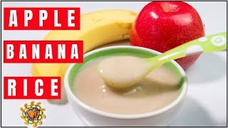 Apple Banana Baby Food for 6Month Old amp above  Homemade Apple Banana baby porridge for 6m to 10m [upl. by Eidroj731]