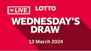 The National Lottery Lotto Draw Live Results from Wednesday 13 March 2024  lotto live [upl. by Yema]