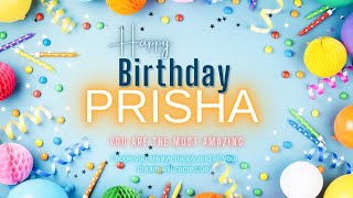 Happy Birthday Prisha 🥳🎈 Happy Birthday To You Prisha 🎁🎂  Birthday Song Whatsapp status Dj music [upl. by Puett]