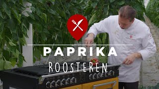 Paprika roosteren op gasfornuis [upl. by Ingold]