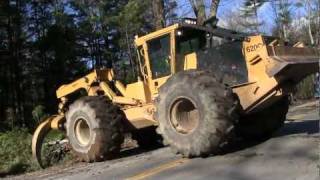 Tigercat 620C Pulling Wood [upl. by Nashom]