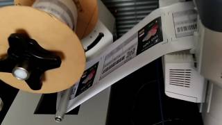 CMYK 4 colour laser label printer roll to roll [upl. by Norina]