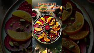 🥗 Savourez un carpaccio de betterave frais et coloré un délice  🍊 carpacciobetterave [upl. by Oinafipe843]