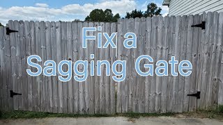 How to Fix a Large Sagging Gate [upl. by Ezeerb18]