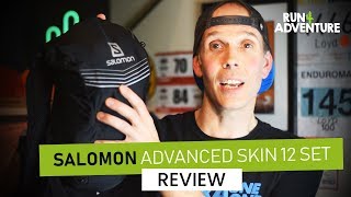 Salomon Advanced Skin 12 Set Running Pack REVIEW  Run4Adventure [upl. by Sikorski688]