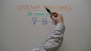 Comparar y ordenar fracciones con el mismo numerador [upl. by Airetnahs]